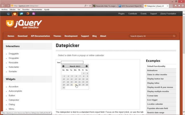 JQuery UI Datepicker Manual De Uso Simple