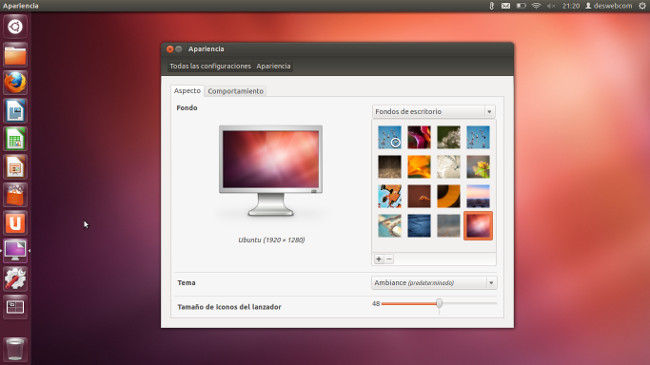 Húmedo Factibilidad astronomía Personalizando Ubuntu
