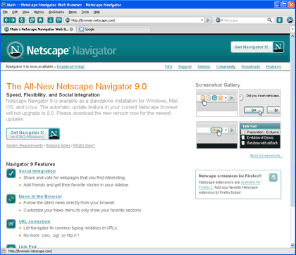 netscape navigator 9