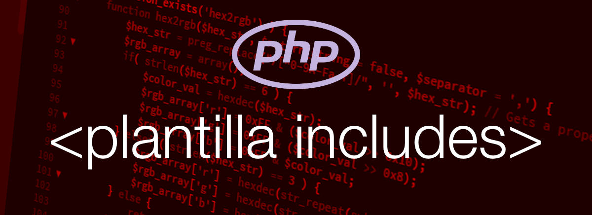 Crear una plantilla con includes en PHP
