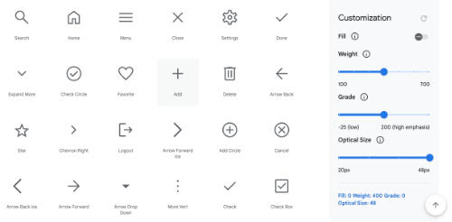 Material icons