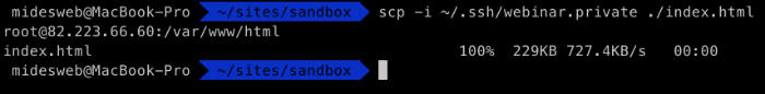 SCP por línea de comandos