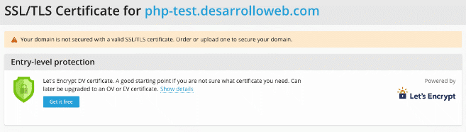 Creación del certificado SSL gratuito de Let's Encrypt